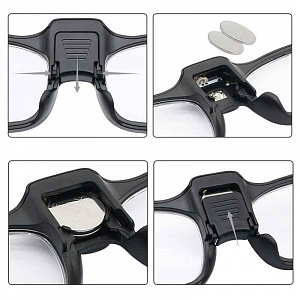 Очки лупа увеличительные с фонариком +2.5 Орбита OT-INL84