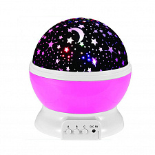 Ночник проектор звездного неба детский (USB) Огонёк OG-LDS31 Розовый