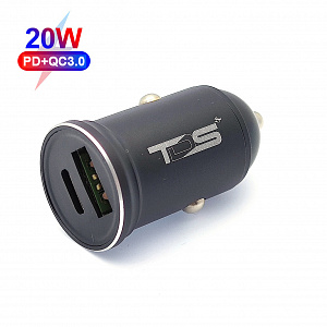 TDS TS-CAU41 ЗУ авто USB (PD20W+QC3.0, 3600mA)