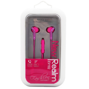 ELMCOEI EV-182 Розовые наушники-гарнитура (3.5мм)