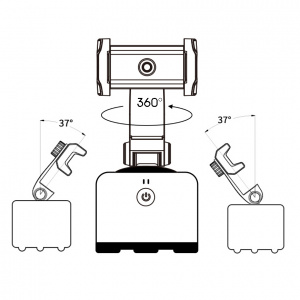 Apai Genie II Черная вращающаяся панорамная головка