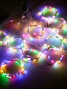 Гирлянда штора интерьерная USB 3*2м Огонёк OG-LDG22 Разноцветная