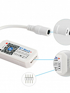 Огонек OG-LDL33 LED контроллер DC 5-24В (Bluetooth, RGB, 4PIN)