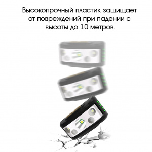 Фонарь налобный с датчиком движения, фонарик аккумуляторный Следопыт PT-FLG38