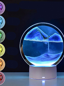 Песочная картина ночник интерьерный Огонёк OG-LDP34 Синий