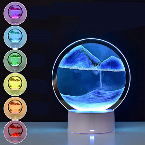 Песочная картина ночник интерьерный Огонёк OG-LDP34 Синий