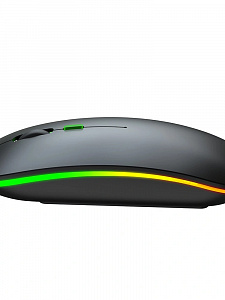 Мышь беспроводная бесшумная с подсветкой 2 в 1 Орбита OT-PCM66 Черная