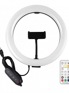 Кольцевая лампа RGB со штативом, пультом 26см Огонёк OG-SMH06