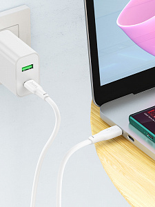 HOCO X93 Белый кабель PD60W (TYPE-C-TYPE-C) 2м