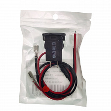 Розетка питания на 2 USB гнезда12-24В TDS TS-CAU56 Зеленая