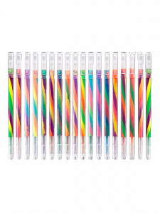 Набор трёхцветных градиентных гелиевых ручек 18 шт Орбита OT-OCL02