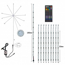 Светодиодная Bluetooth лента Фейерверк с пультом Огонёк OG-LDL39 30см
