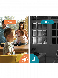 Видеоняня, камера видеонаблюдения беспроводная 2 Mp Орбита OT-VNI64 Белая