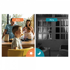 Видеоняня, камера видеонаблюдения беспроводная 2 Mp Орбита OT-VNI64 Белая