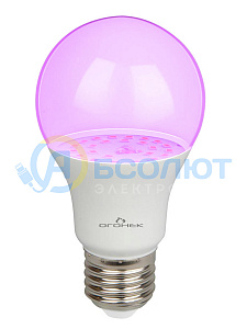 Фитолампочка, фитолампа светодиодная для растений Е27, 13Вт Огонек OG-LDP43