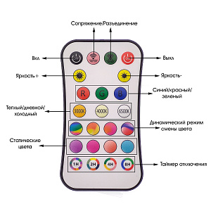 Светильник потолочный круглый с пультом RGB Огонёк OG-LDP31