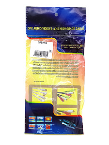 Кабель аудио 3 тюльпана соединительный 3хRCA джек/Jack 3.5, 1.5 метра Орбита OT-AVC01