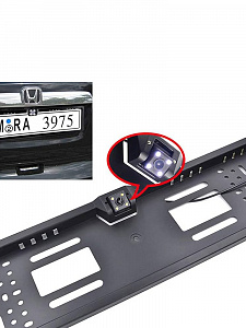 Камера заднего вида автомобильная в рамке для номера с подсветкой 700ТВЛ TDS TS-CAV30