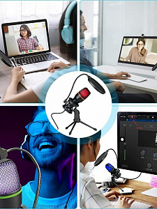 Микрофон для компьютера игровой для стрима Орбита OT-PCS07