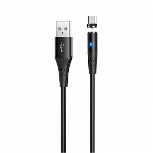 HOCO X60 Черный кабель магнитный USB 2A (microUSB) 1м