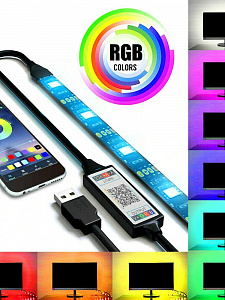 Огонек OG-LDL07 RGB светодиодная лента Bluetooth 2м