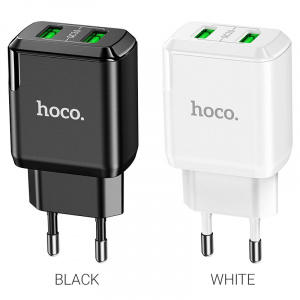 HOCO N6 Черный ЗУ с 2*USB (QC 3.0, 3000mA)