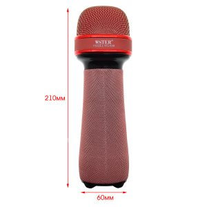 WSTER WS-898 Розовый микрофон беспроводной (Bluetooth, динамики, USB)