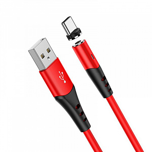 HOCO X60 Красный кабель магнитный USB 2A (TYPE-C) 1м