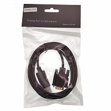 Видеошнур Displayport (DP) / VGA кабель 1.8 метра Орбита OT-AVW45 силиконовый