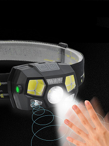 Патриот PT-FLG34 фонарь налобный (3L, аккум, дат.движ)