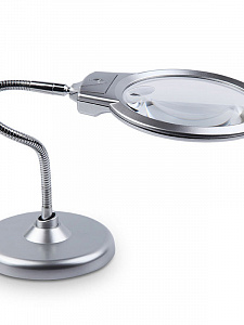 Лупа настольная с подсветкой на гибкой ноге Орбита INL50