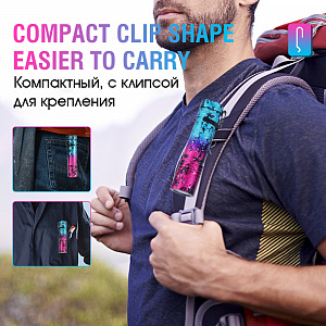 BORUIT V8 Голубой/Фиолетовый фонарь ручной