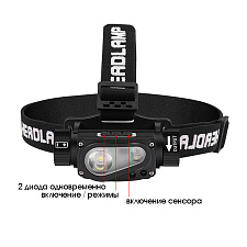 Патриот PT-FLG44 фонарь налобный (2L, 18650, дат.движ)