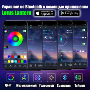 Светодиодная лента с USB контроллером Bluetooth 5 метров Огонёк OG-LDL52