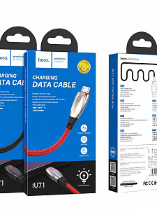 HOCO U71 Черный кабель USB 2.4A (microUSB) 1.2м