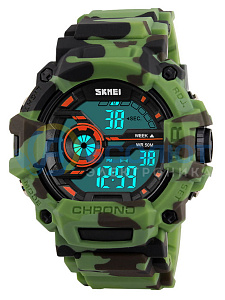 Skmei 1233 Зеленый камуфляж часы наручные