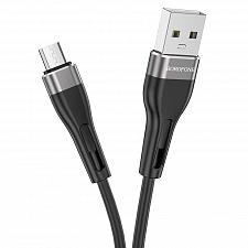 BOROFONE BX46 Черный кабель USB 2.4A (microUSB) 1м