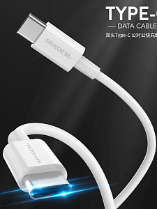 SENDEM M27 кабель 3A (TYPE-C - TYPE-C) 1м