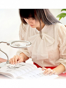 Лупа настольная с подсветкой на гибкой ноге Орбита INL50