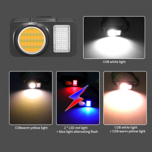 Фонарь налобный, фонарик аккумуляторный Следопыт PT-FLG48