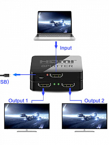 Сплиттер HDMI на 2 выхода Орбита OT-AVW50
