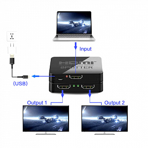 Сплиттер HDMI на 2 выхода Орбита OT-AVW50