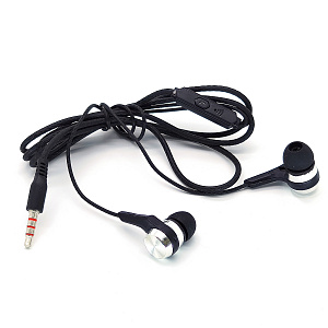 Орбита OT-ERG08 Черные наушники вакуум-гарнитура (3.5мм)