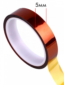 Термоскотч каптоновый клейкая лента 33 метра 5мм Помощник PM-INR03