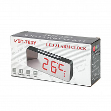 VST 763Y-1 Красные часы настольные (без блока)