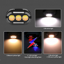 Фонарь налобный, фонарик аккумуляторный Следопыт PT-FLG48B