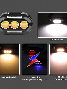 Фонарь налобный, фонарик аккумуляторный Следопыт PT-FLG48B