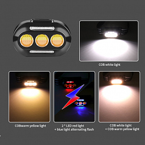 Фонарь налобный, фонарик аккумуляторный Следопыт PT-FLG48B