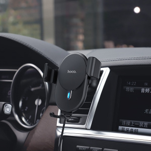 HOCO CW25 Черный Держатель для смартфонов + беспроводное ЗУ 10W (в воздуховод)