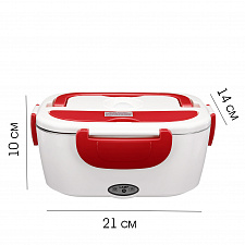 Ланч бокс для еды с подогревом в авто 12/220В Огонёк OG-HOG02 Красный